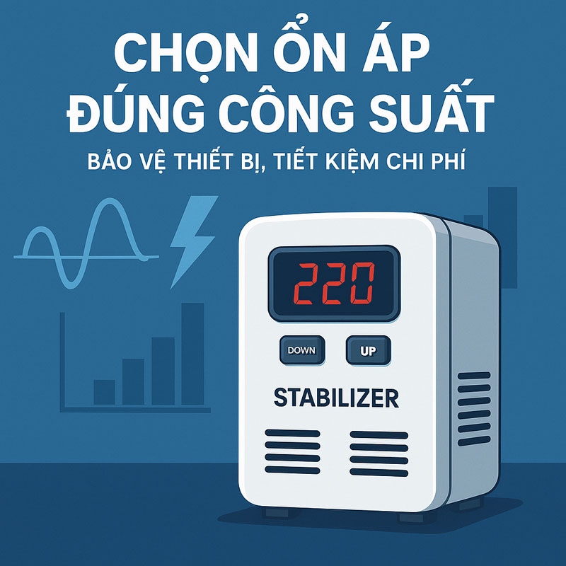 Chọn ổn áp đúng công suất