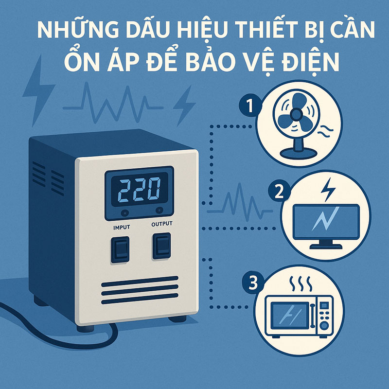 Những dấu hiệu thiết bị cần ổn áp để bảo vệ điện